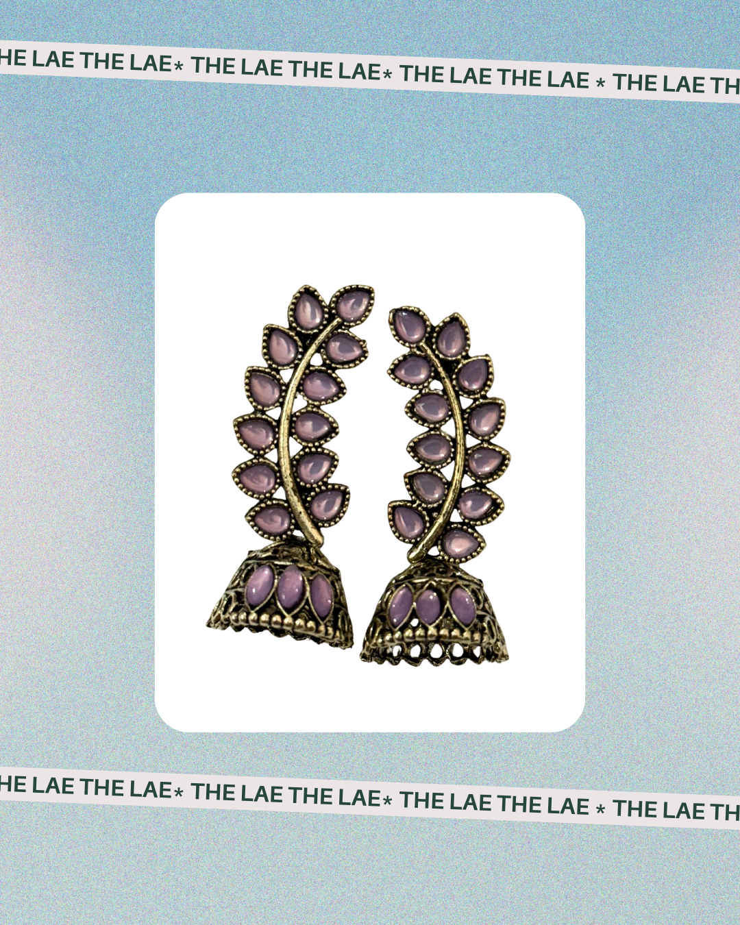 Kaleido Leaf Earring (Silver Frame)