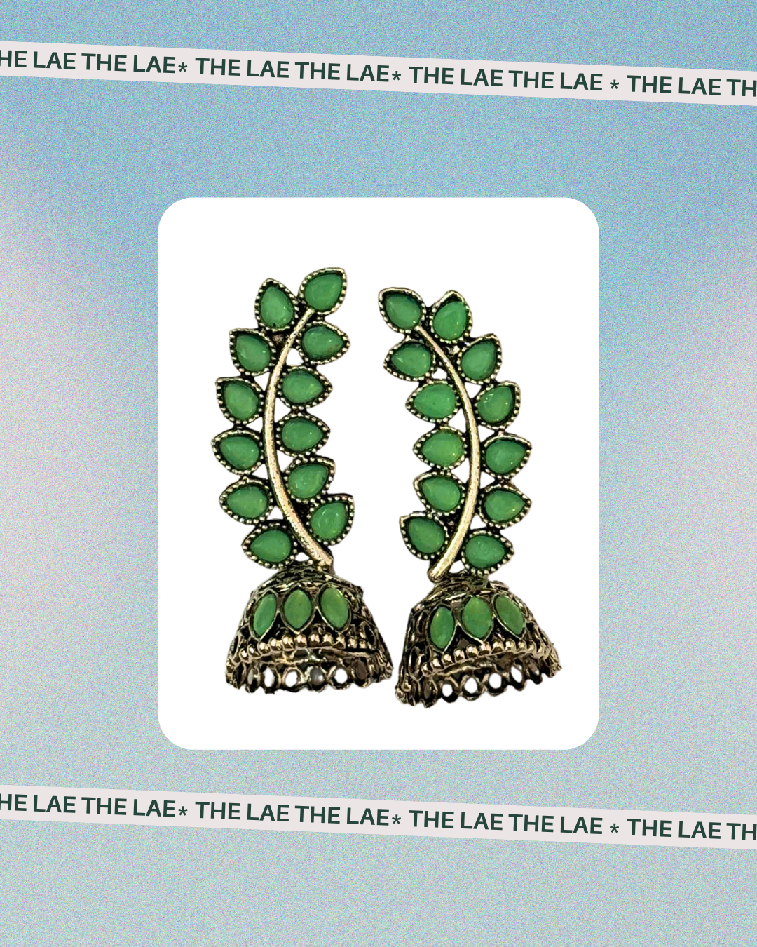 Kaleido Leaf Earring (Silver Frame)