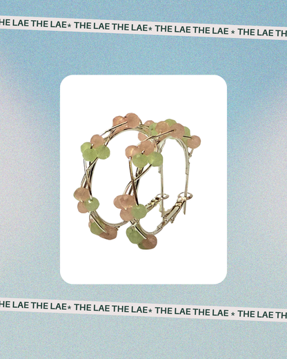 Pastel Petal Hoops