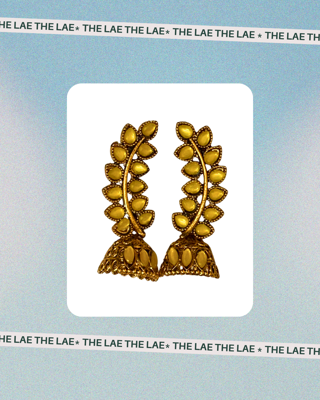 Kaleido Leaf Earring (Gold Frame)