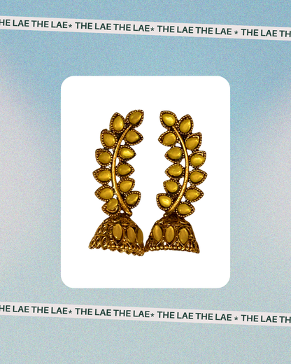 Kaleido Leaf Earring (Gold Frame)