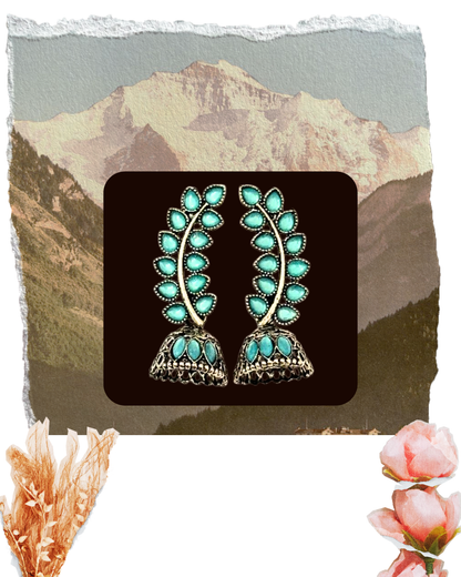 Kaleido Leaf Earring (Silver Frame)