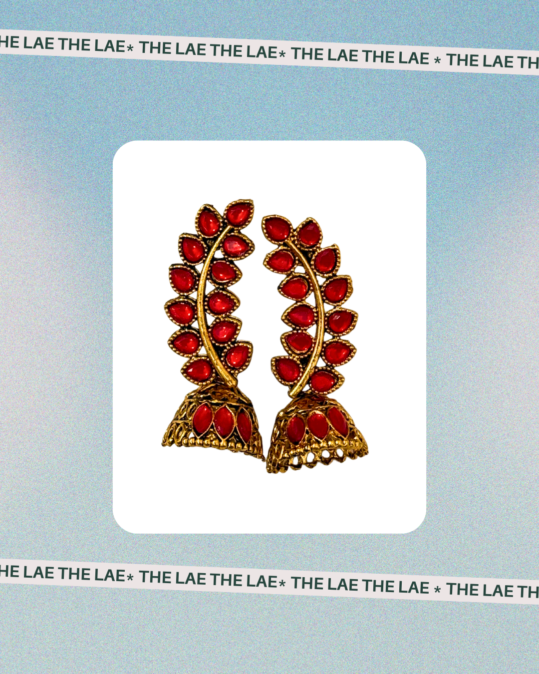 Kaleido Leaf Earring (Gold Frame)
