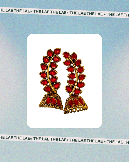 Kaleido Leaf Earring (Gold Frame)