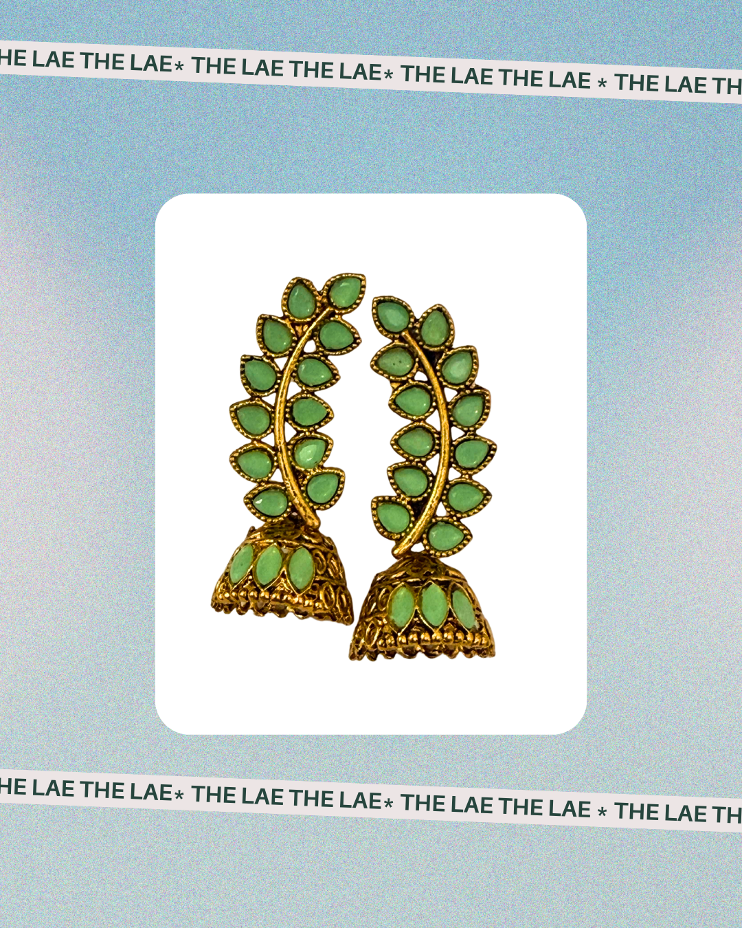 Kaleido Leaf Earring (Gold Frame)