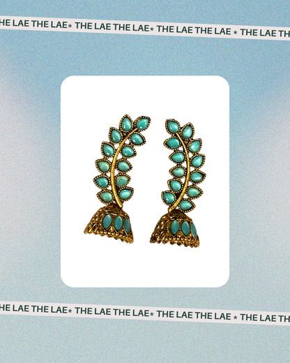 Kaleido Leaf Earring (Gold Frame)