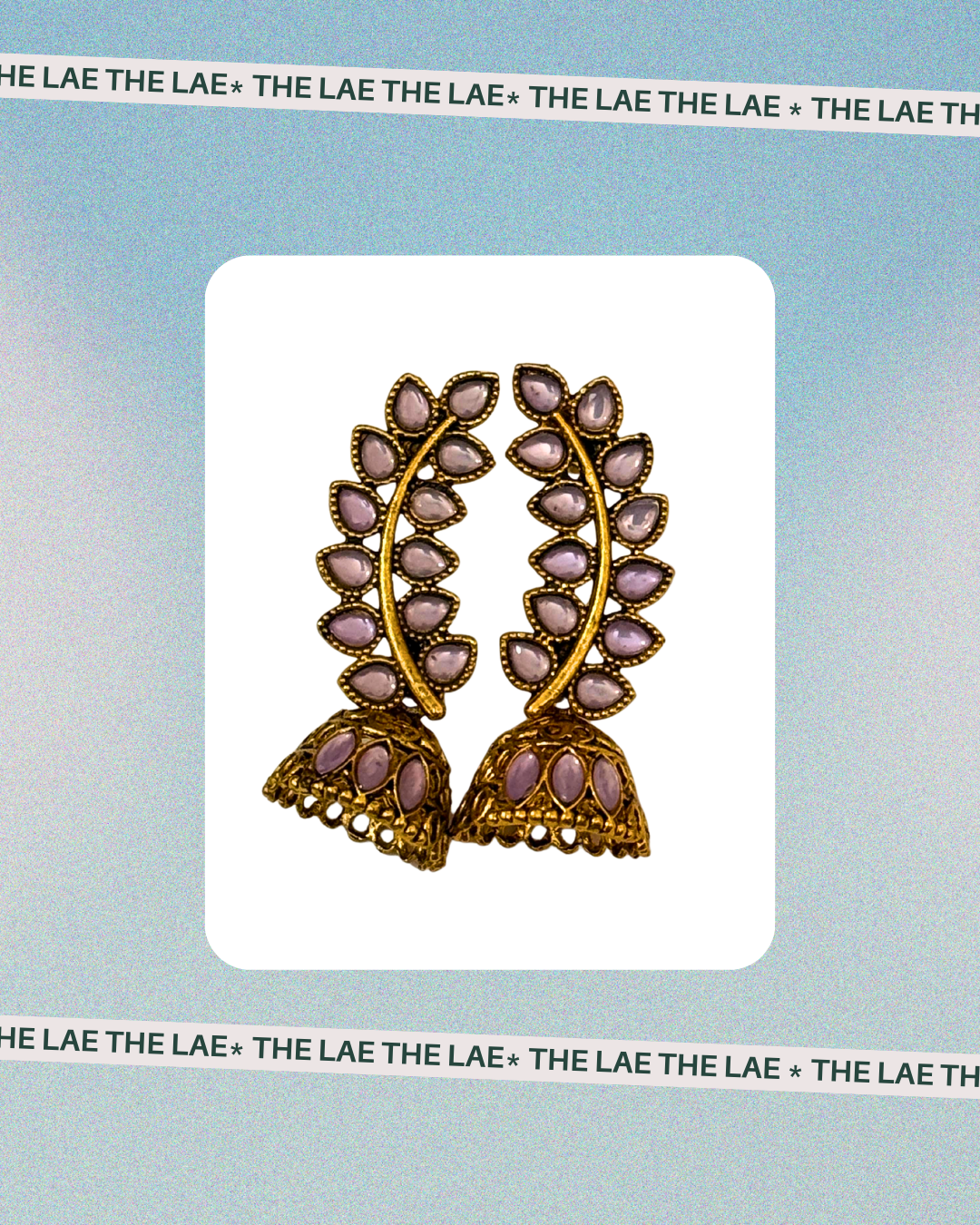 Kaleido Leaf Earring (Gold Frame)