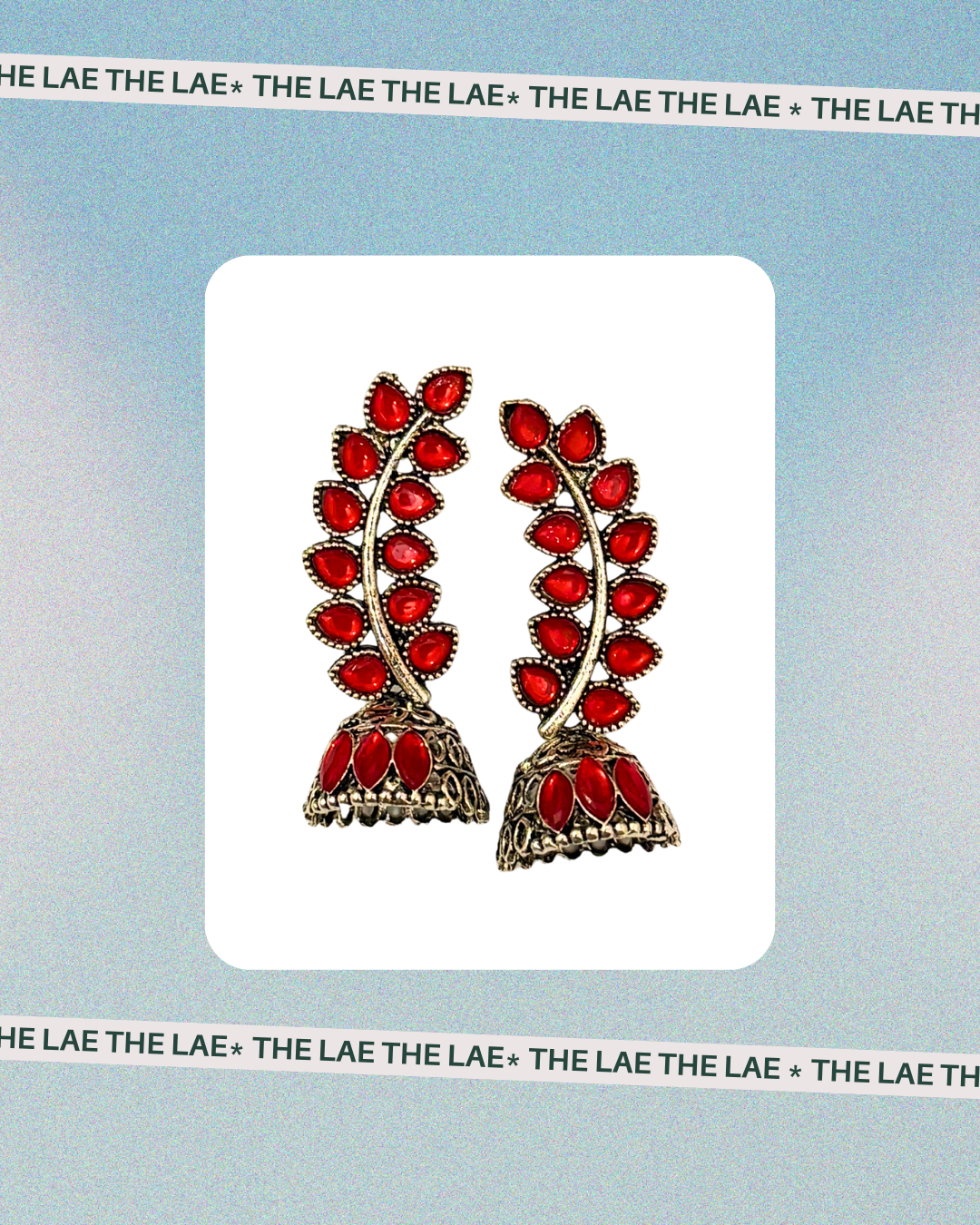 Kaleido Leaf Earring (Silver Frame)