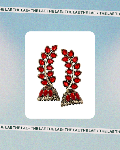 Kaleido Leaf Earring (Silver Frame)