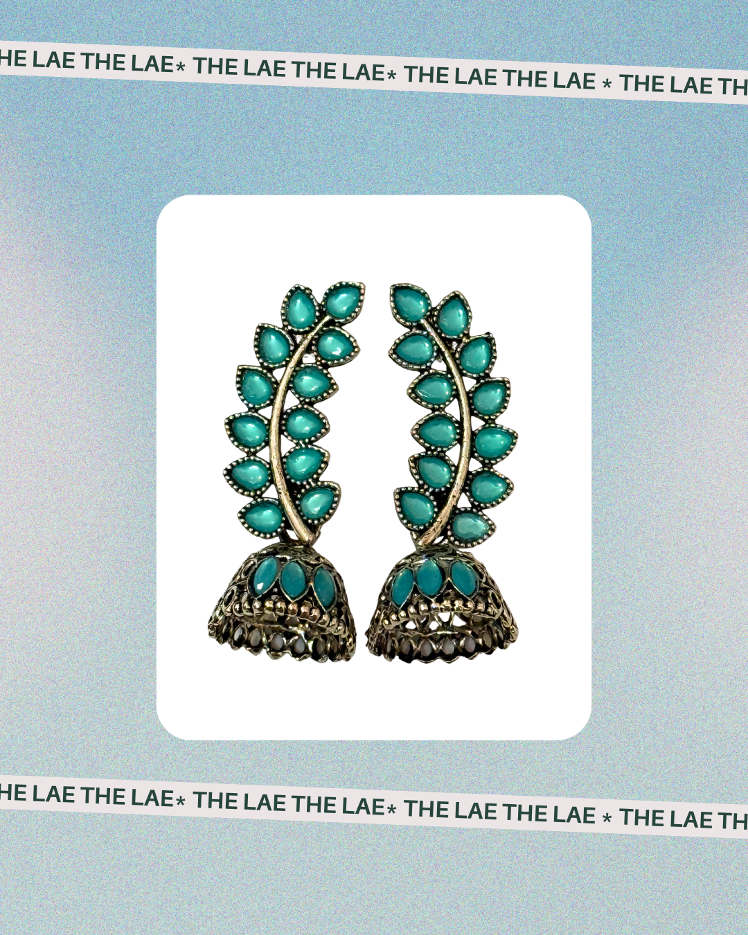 Kaleido Leaf Earring (Silver Frame)