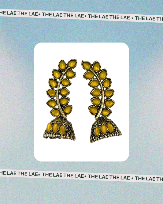 Kaleido Leaf Earring (Silver Frame)