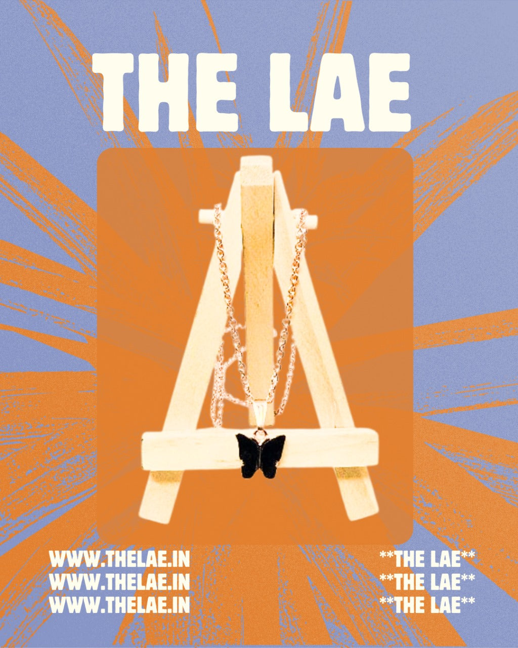 Noir Butterfly Necklace